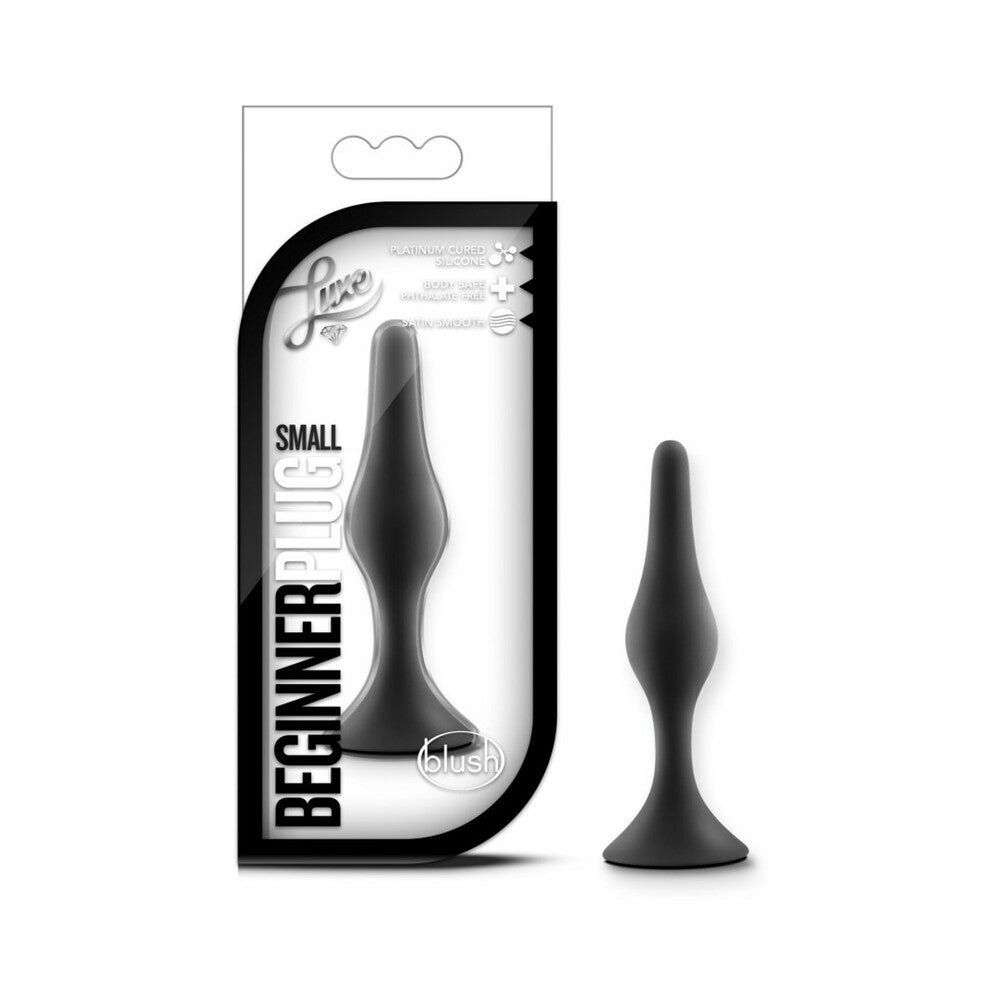 LUXE SILICONE BEGINNER PLUG SMALL BLACK