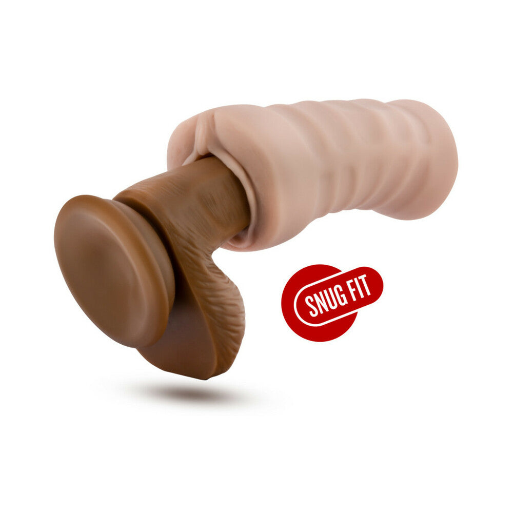 M FOR MEN ASHLEY VAGINA STROKER WITH BULLET VIBRATOR BEIGE