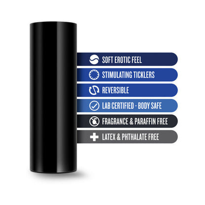 BLUSH - M FOR MEN STROKE SLEEVE REVERSIBLE STROKER BLACK