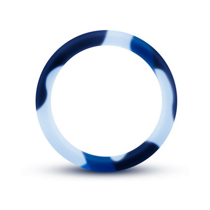 PERFORMANCE SILICONE CAMO COCK RING BLUE CAMOUFLAGE