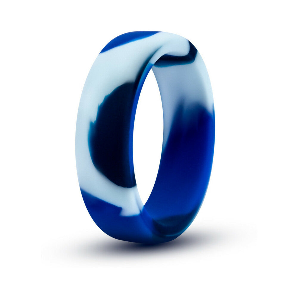 PERFORMANCE SILICONE CAMO COCK RING BLUE CAMOUFLAGE