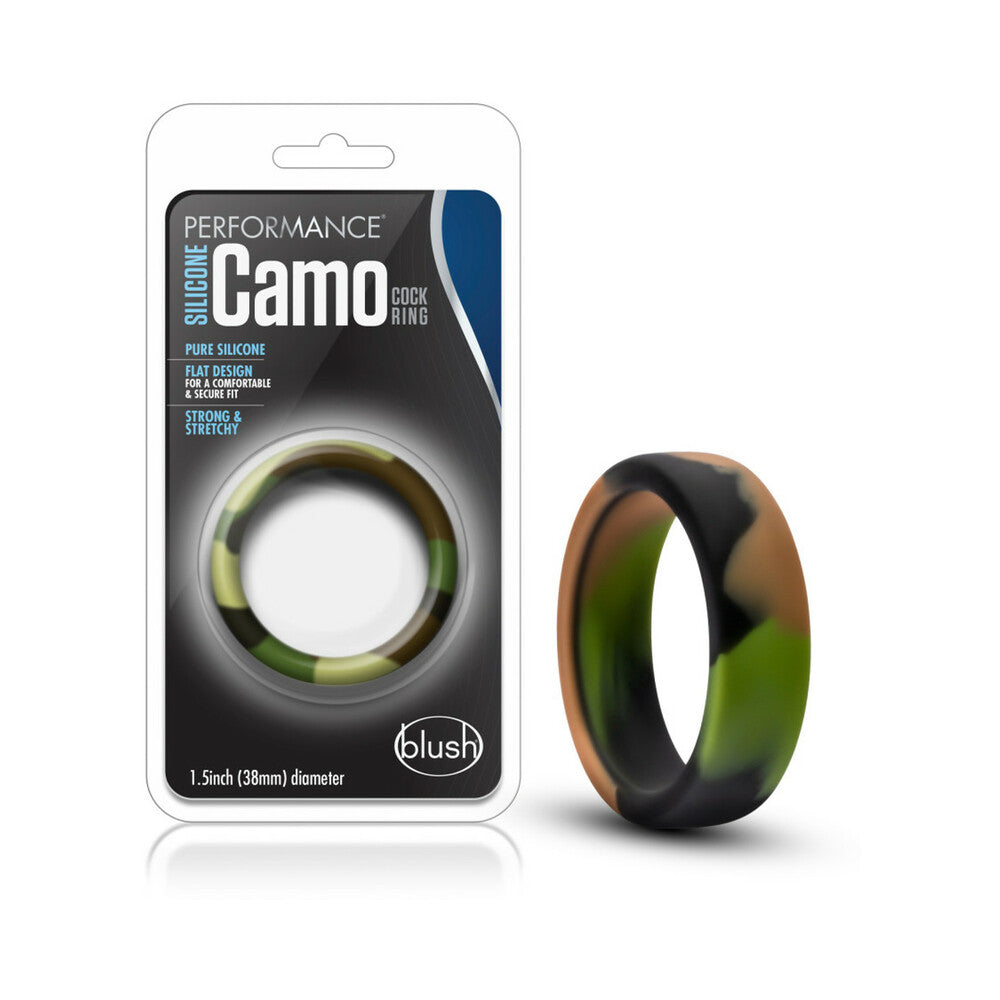 PERFORMANCE SILICONE CAMO COCK RING GREEN CAMOUFLAGE