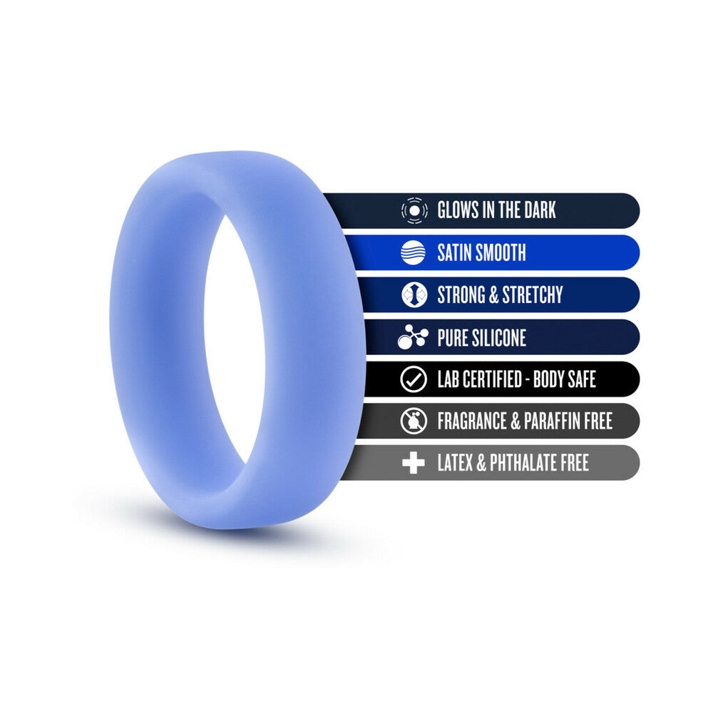 BLUSH - PERFORMANCE SILICONE GLO COCK RING BLUE GLOW