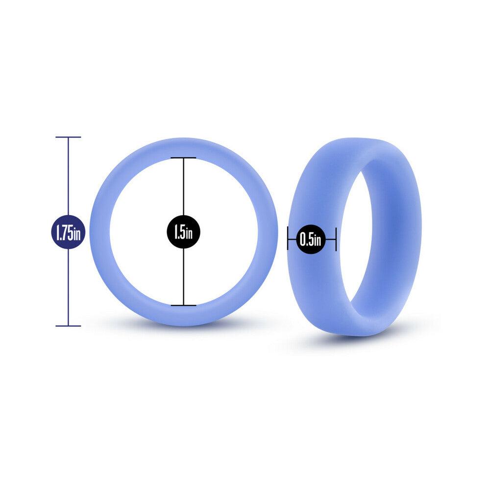 BLUSH - PERFORMANCE SILICONE GLO COCK RING BLUE GLOW