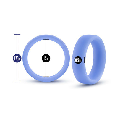 BLUSH - PERFORMANCE SILICONE GLO COCK RING BLUE GLOW