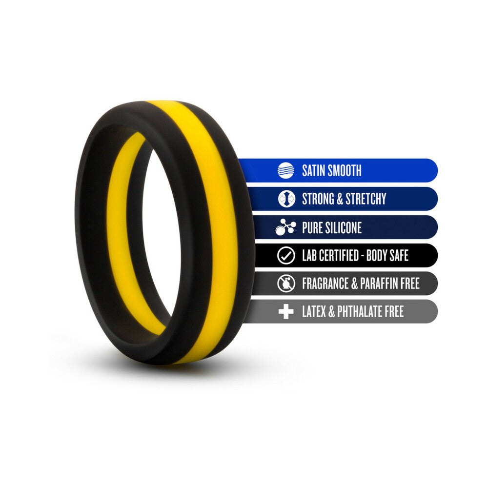 PERFORMANCE SILICONE GO PRO COCK RING BLACK/GOLD/BLACK