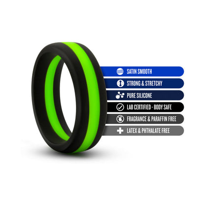 PERFORMANCE SILICONE GO PRO COCK RING BLACK/GREEN/BLACK