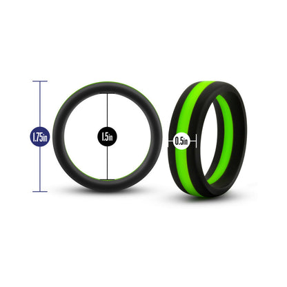 PERFORMANCE SILICONE GO PRO COCK RING BLACK/GREEN/BLACK