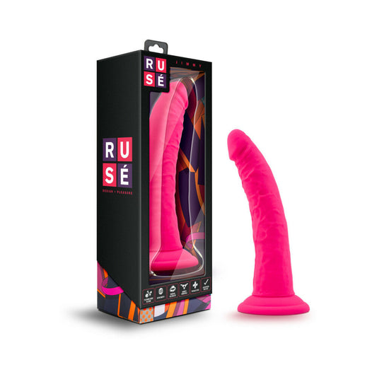 RUSE JIMMY REALISTIC 7.5 IN. SILICONE DILDO HOT PINK