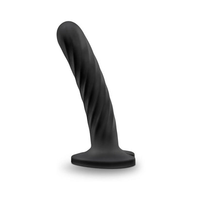 BLUSH - TEMPTASIA TWIST 5.5 IN. CURVED DILDO WITH HEART-SHAPED SUCTION CUP MEDIUM BLACK
