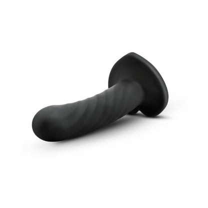 BLUSH - TEMPTASIA TWIST 5.5 IN. CURVED DILDO WITH HEART-SHAPED SUCTION CUP MEDIUM BLACK
