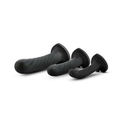 BLUSH - TEMPTASIA TWIST KIT 3-PIECE SILICONE DILDO SET BLACK