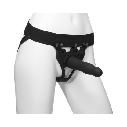 BE DARING BODY EXTENSIONS HOLLOW SLIM DONG STRAP-ON 2-PIECE SET BLACK