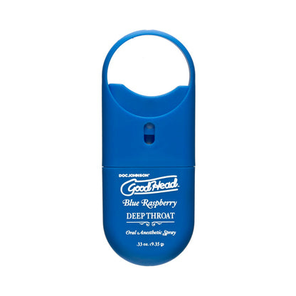DOC JOHNSON - SPRAY PARA GARGANTA PROFUNDA GOODHEAD TO-GO AZUL FRAMBUESA .33 OZ