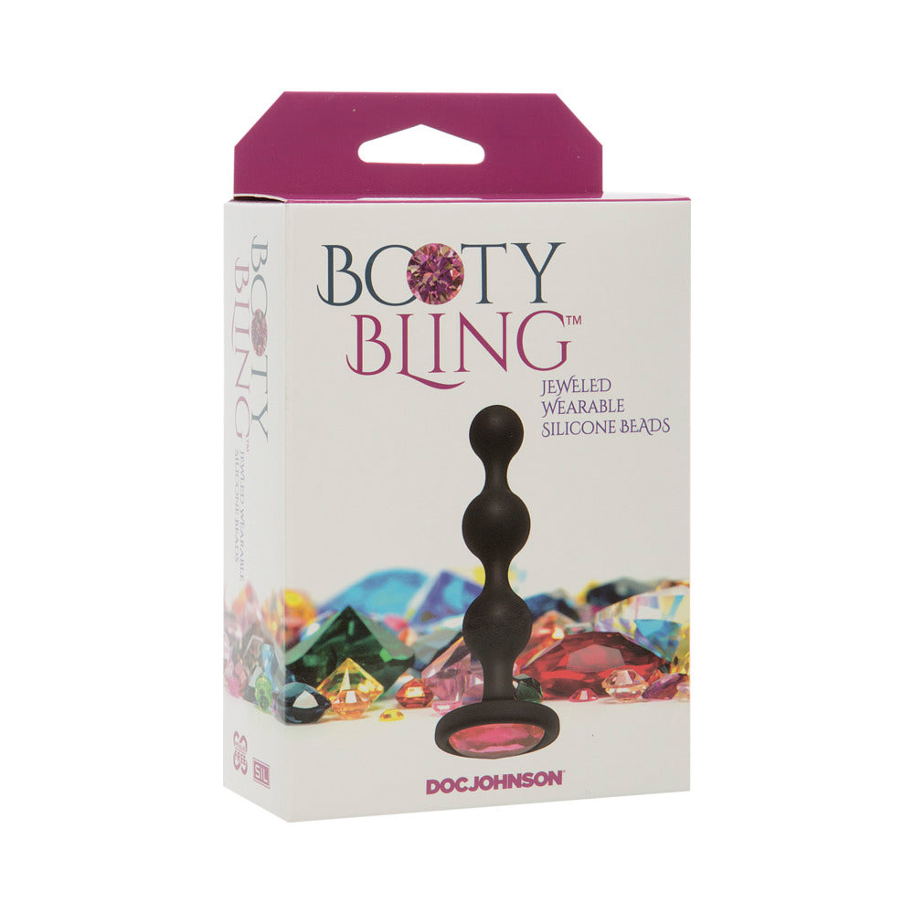DOC JOHNSON - CUENTAS DE SILICONA PONIBLES CON JOYAS PARA EL TRASERO BOOTY BLING