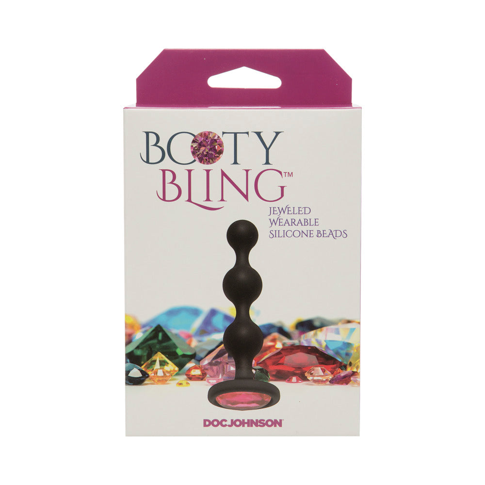 DOC JOHNSON - CUENTAS DE SILICONA PONIBLES CON JOYAS PARA EL TRASERO BOOTY BLING