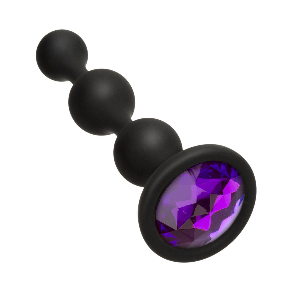 BOOTY BLING JEWELED WEARABLE SILICONE BEADS PURPLE