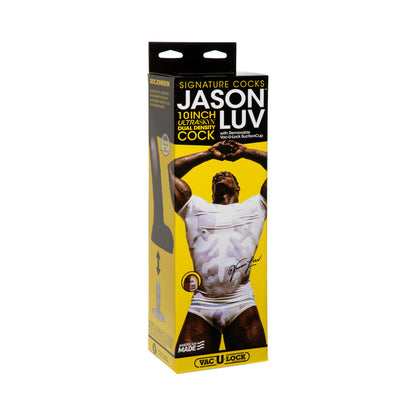 DOC JOHNSON - JASON LUV 10IN ULTRASKYN COCK WITH REMOVABLE VAC-U-LOCK SUCTION CUP CHOCOLATE