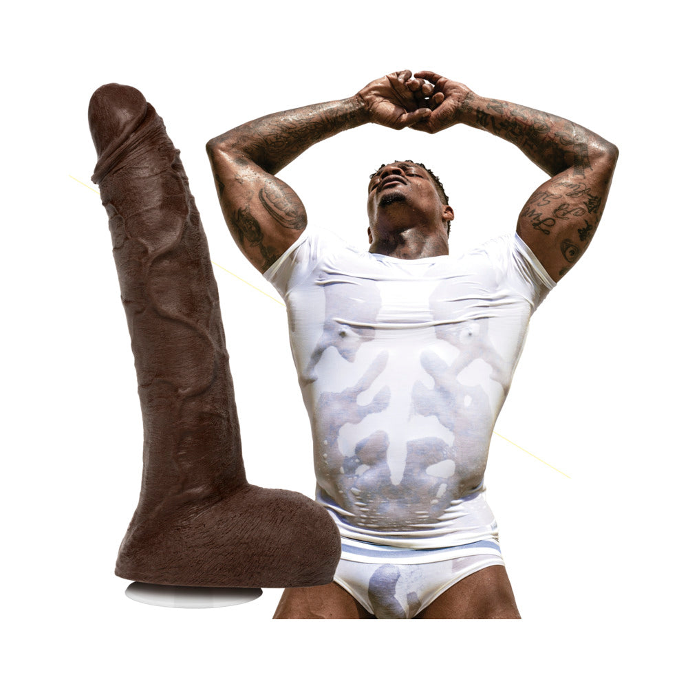 JASON LUV 10IN ULTRASKYN COCK WITH REMOVABLE VAC-U-LOCK SUCTION CUP CHOCOLATE