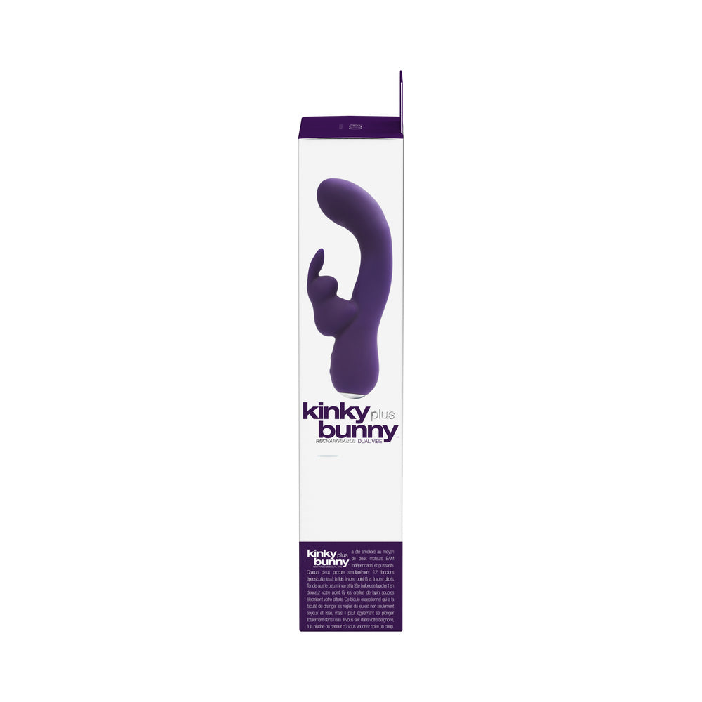 VEDO KINKY BUNNY RECHARGEABLE RABBIT VIBRATOR - DEEP PURPLE