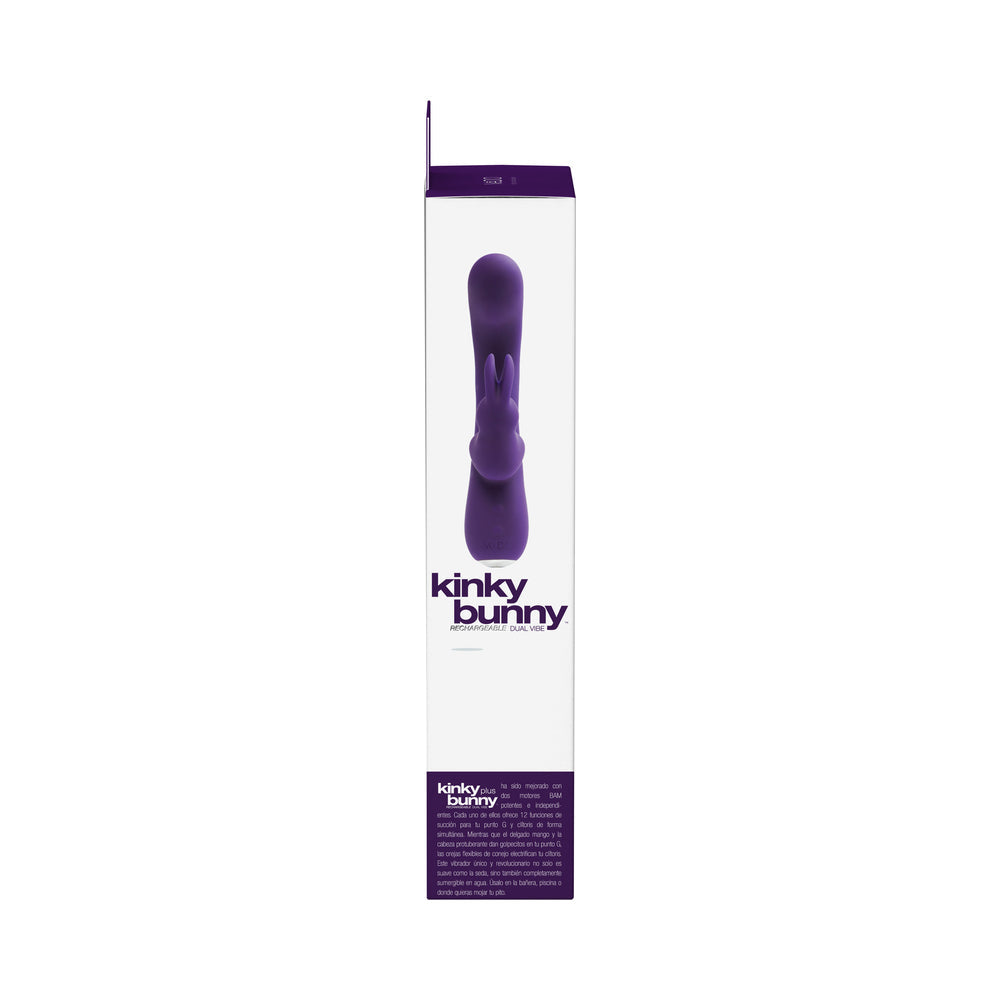 VEDO KINKY BUNNY RECHARGEABLE RABBIT VIBRATOR - DEEP PURPLE