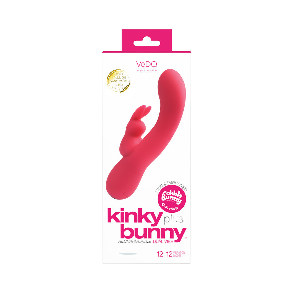 VEDO KINKY BUNNY RECHARGEABLE RABBIT VIBRATOR - PRETTY IN PINK