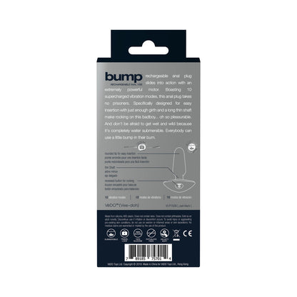 VEDO - BUMP RECHARGEABLE ANAL VIBE - JUST BLACK