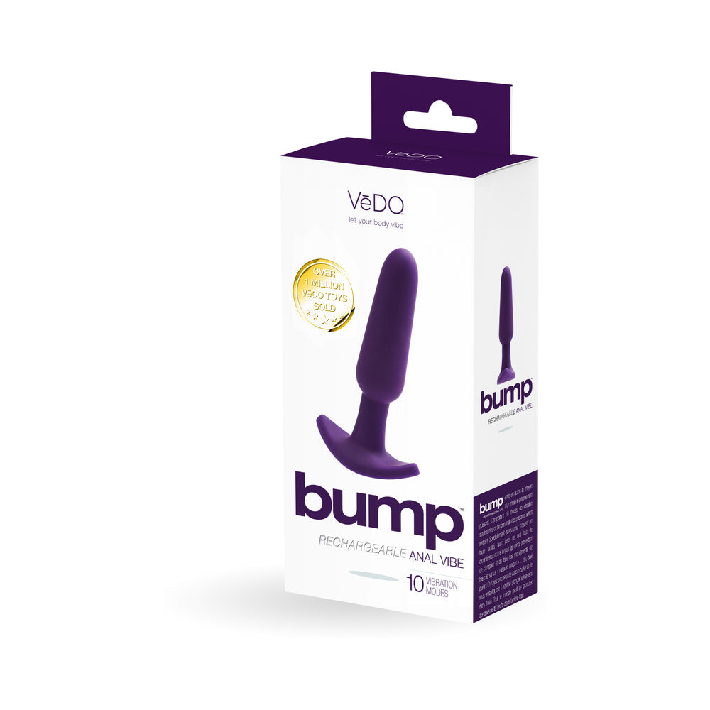 VEDO - VIBRADOR ANAL RECARGABLE BUMP - MORADO INTENSO
