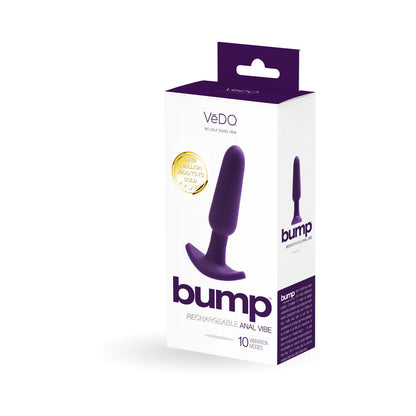VEDO - VIBRADOR ANAL RECARGABLE BUMP - MORADO INTENSO