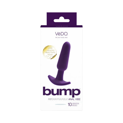 VEDO - VIBRADOR ANAL RECARGABLE BUMP - MORADO INTENSO