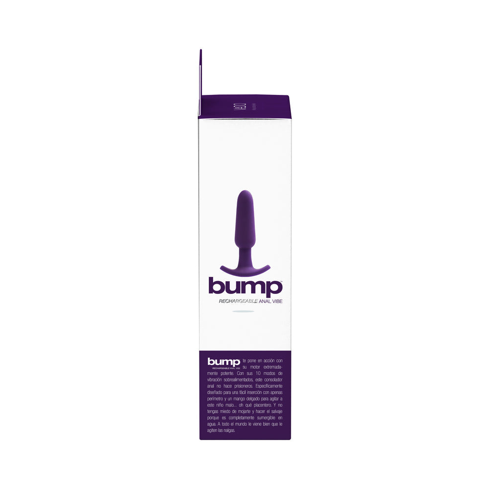 VEDO - VIBRADOR ANAL RECARGABLE BUMP - MORADO INTENSO