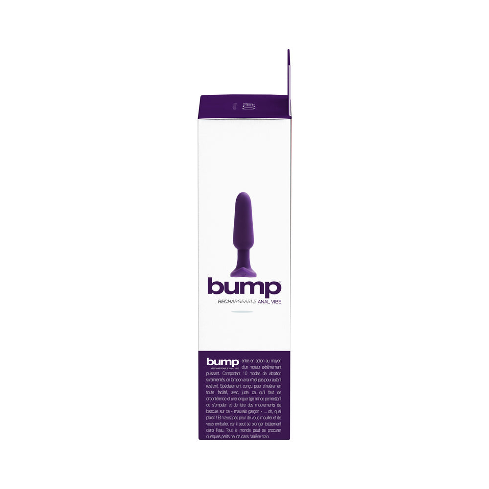 VEDO - VIBRADOR ANAL RECARGABLE BUMP - MORADO INTENSO