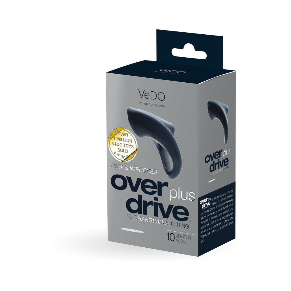 VEDO OVERDRIVE+ RECHARGEABLE VIBRATING RING - JUST BLACK