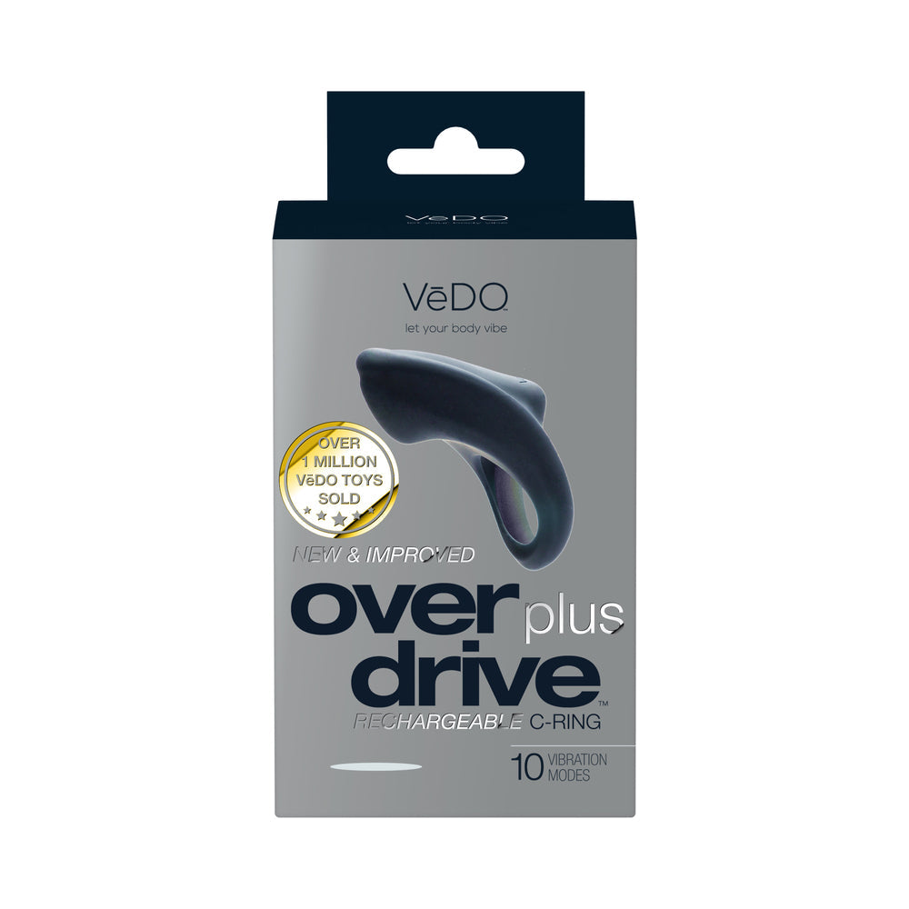 VEDO - OVERDRIVE+ RECHARGEABLE VIBRATING RING - JUST BLACK