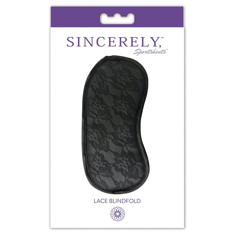 SINCERELY, SPORTSHEETS LACE BLINDFOLD BLACK
