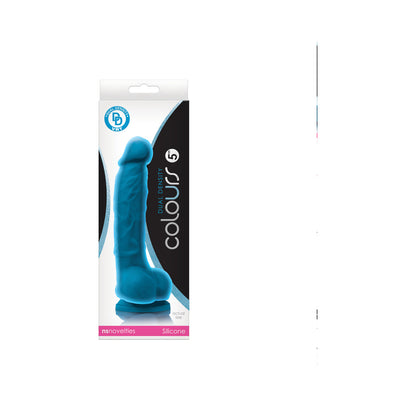 COLOURS DUAL DENSITY 5 IN. DILDO BLUE