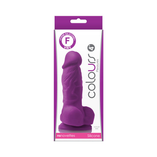 COLOURS PLEASURES 4 IN. DILDO PURPLE
