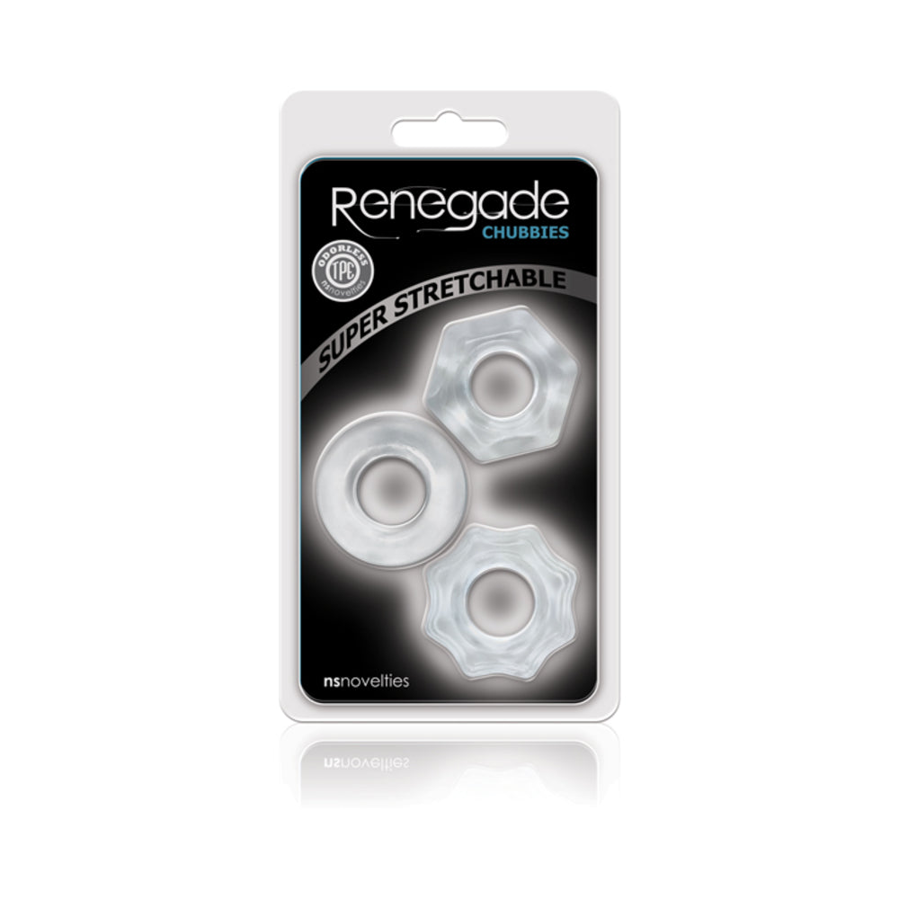 NS NOVELTIES - RENEGADE CHUBBIES COCK RINGS 3 PACK
