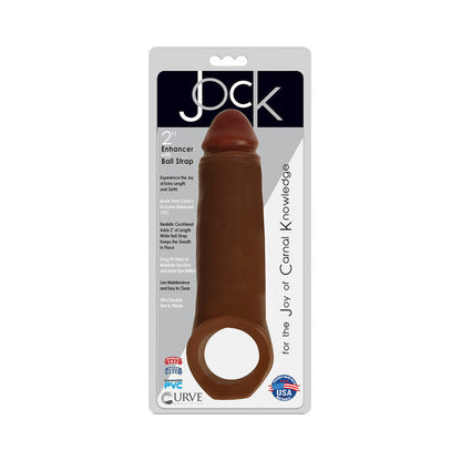 CURVE TOYS JOCK 2 IN. ENHANCER WITH BALL STRAP EXTENSION SHEATH BROWN
