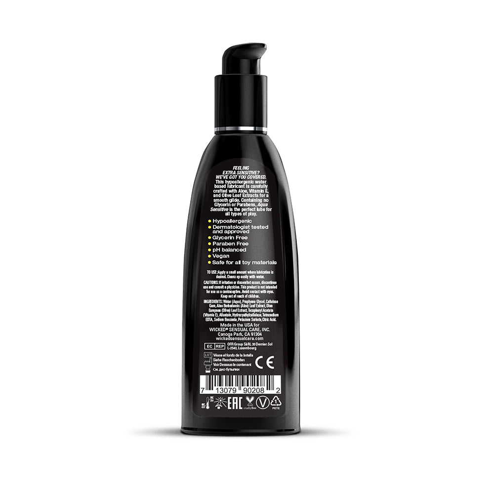 WICKED AQUA SENSITIVE WATER-BASED LUBRICANT 8.5 OZ.