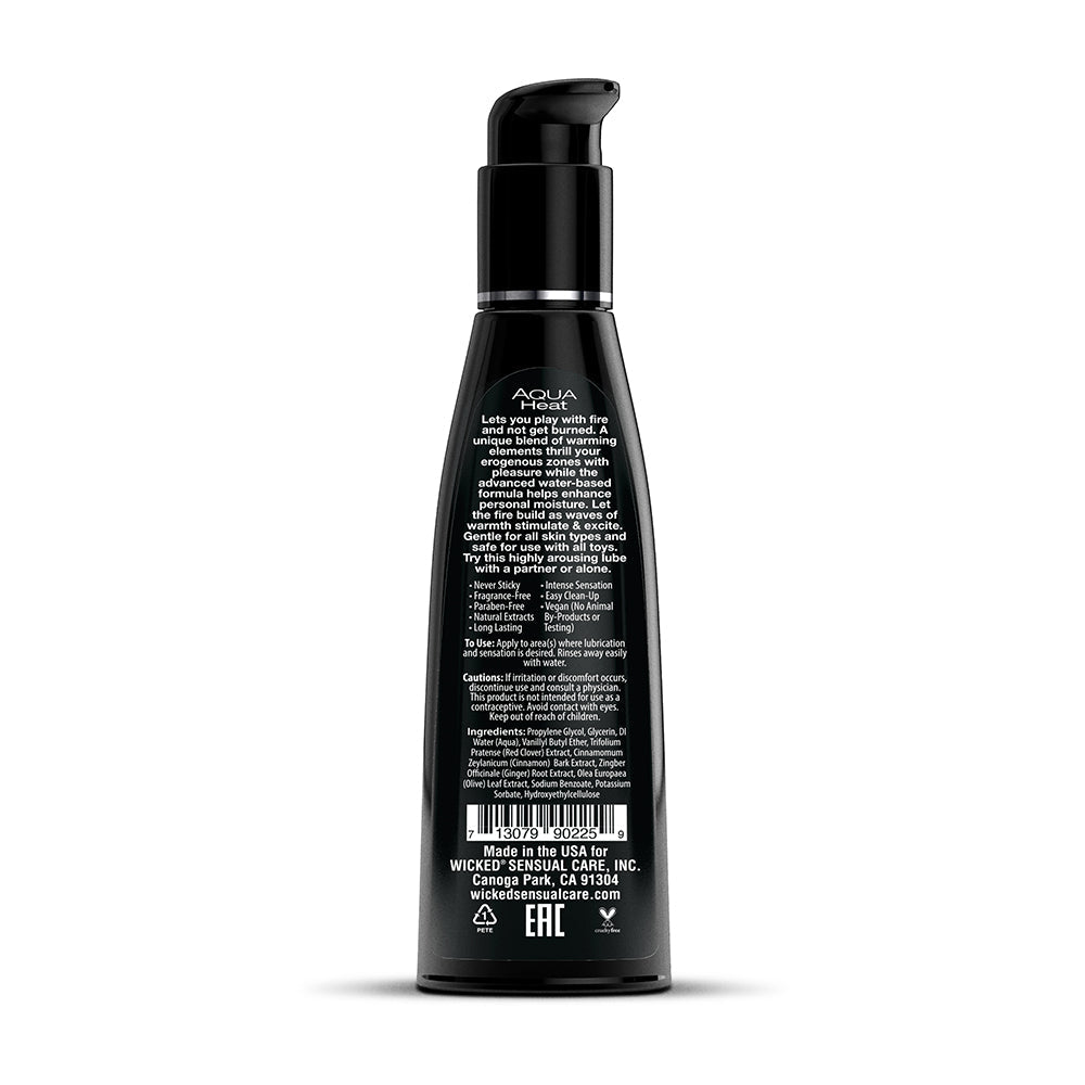 WICKED - AQUA HEAT WATER-BASED WARMING LUBRICANT 4 OZ.