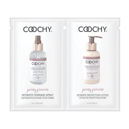 COOCHY - PEONY PROWESS DUO FOIL - INTIMATE FEMININE SPRAY 0.9 OZ & INTIMATE PROTECTION LOTION 0.2OZ