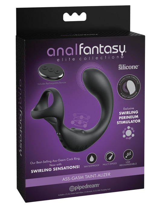 PIPEDREAM - ANAL FANTASY ELITE - ANAL FANTASY ELITE ASS-GASM TAINT-ALIZER - BLACK