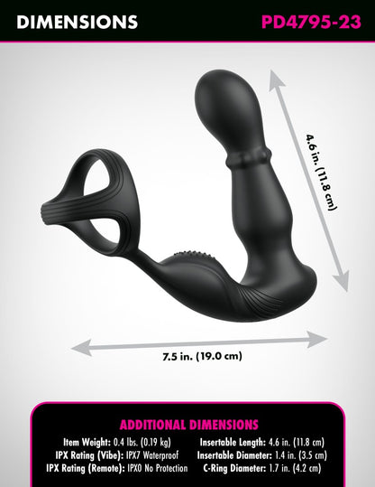 PIPEDREAM - ANAL FANTASY ELITE - ANAL FANTASY ELITE ASS-GASM SLIDE & GLIDE - BLACK