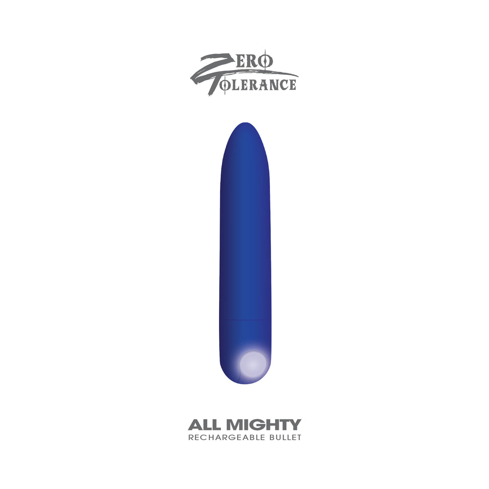 ZERO TOLERANCE - ALL MIGHTY RECHARGEABLE BULLET VIBRATOR BLUE