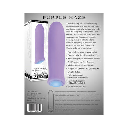 EVOLVED PURPLE HAZE RECHARGEABLE SILICONE BULLET VIBRATOR