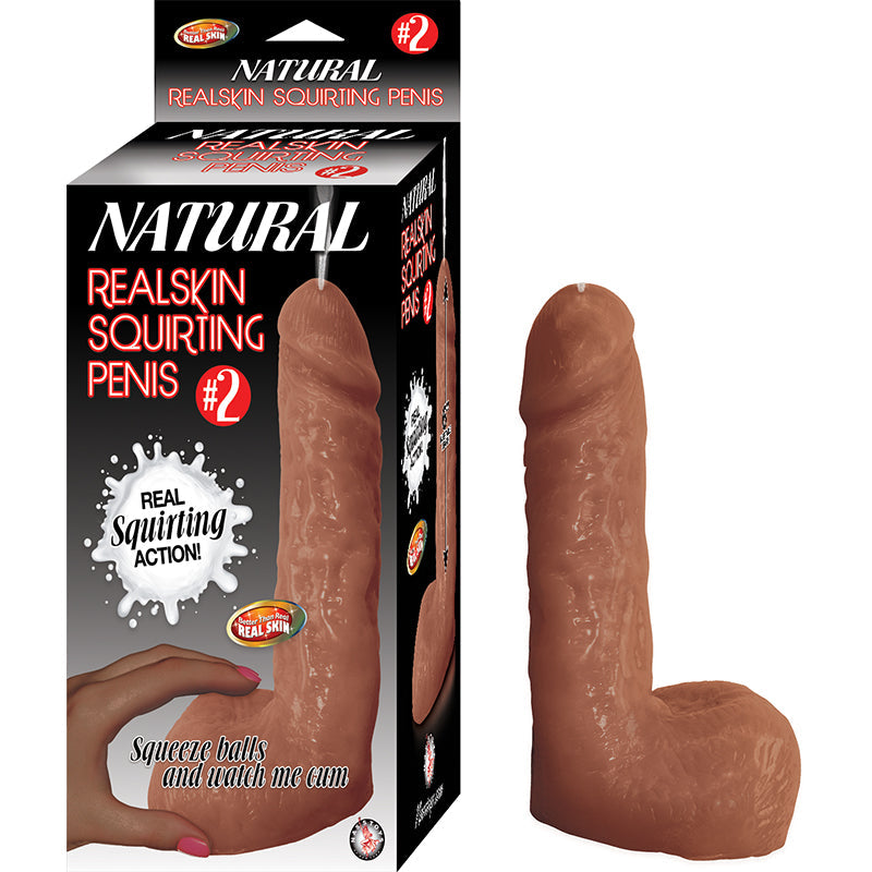 NATURAL REALSKIN SQUIRTING PENIS #2 BROWN