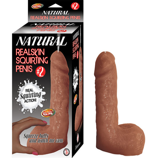 NATURAL REALSKIN SQUIRTING PENIS #2 BROWN