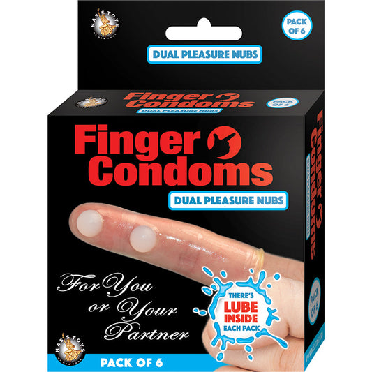 NASSTOYS - FINGER CONDOMS WITH LUBE (6/PK)