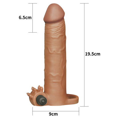 LOVETOY - PLEASURE X-TENDER VIBRATING PENIS SLEEVE #5 BROWN_B0O50_3